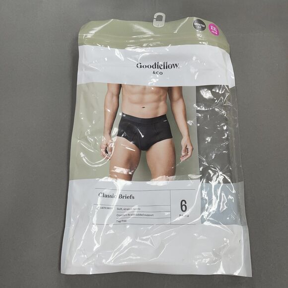Goodfellow & Co Men's Underwear Classic Briefs XXL 44/46 White Tag Free Lot of 5 - Picture 1 of 9